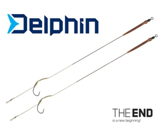 Návazec Delphin THE END Skin RIG / 2ks 20cm/25lbs/#8