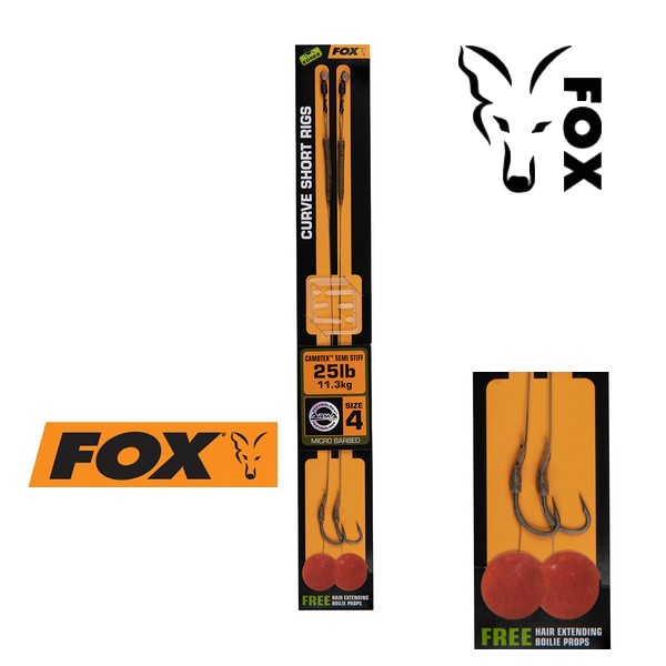 FOX návazec Edges Curve Short 4 - 25lb Camotex Semi Stiff x 2