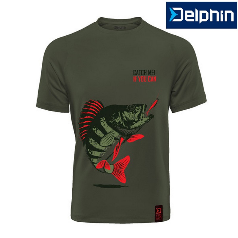 Tričko pro rybáře Delphin Catch me! OKOUN