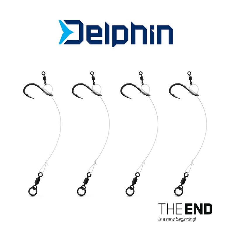 Návazec Delphin THE END CHOD Rig 4ks 8cm / 0.45mm/#6