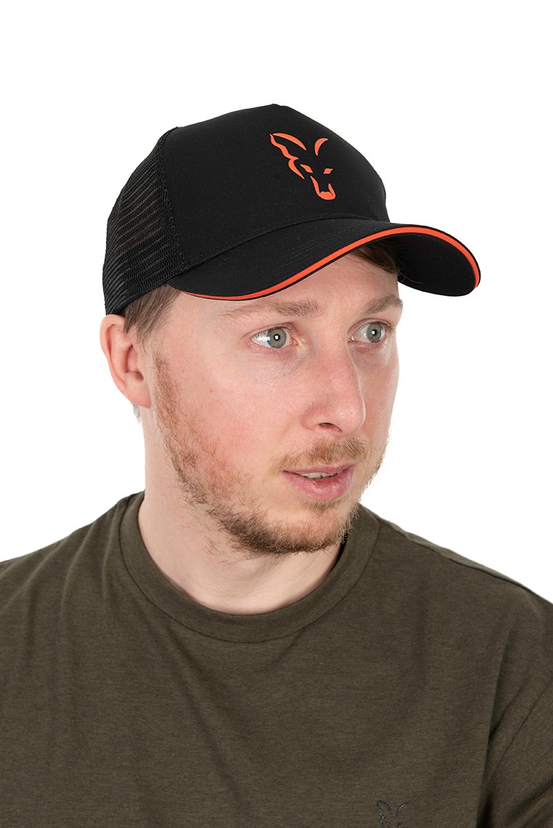 Kšiltovka FOX COLLECTION TRUCKER CAP BLACK & ORANGE
