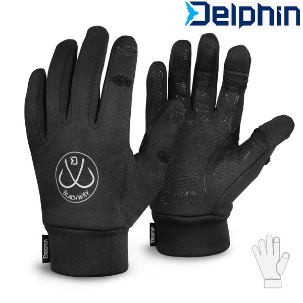Rukavice pro rybáře Delphin BlackWAY Free XL