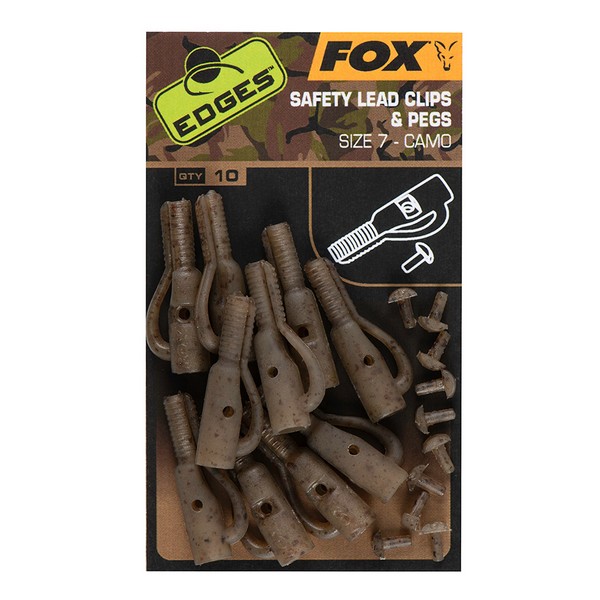 FOX závěsky Edges Camo Size 7 lead clip + pegs