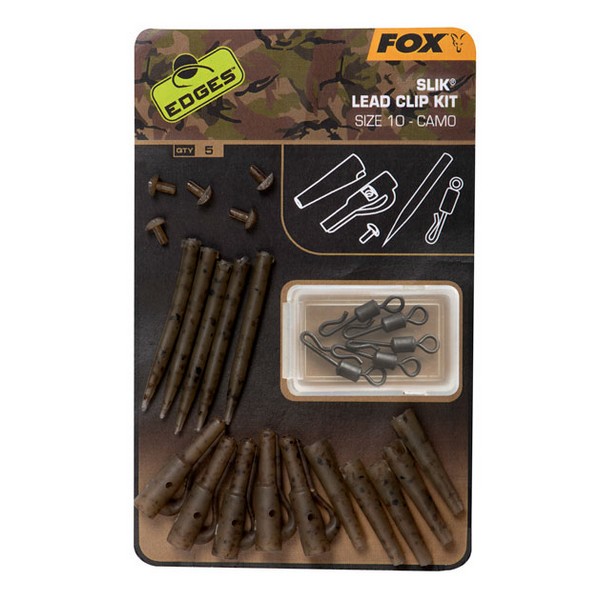 FOX sada na olovo FOX EDGES™ CAMO SLIK LEAD CLIP KIT (SIZE 10)