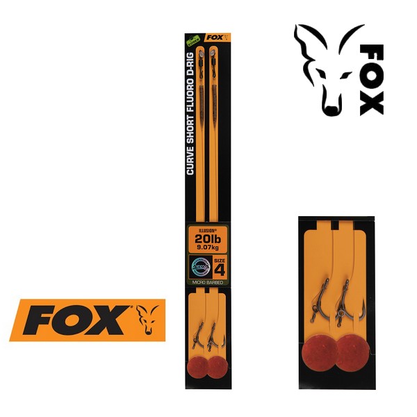 FOX návazec Edges Curve Short Fluoro D-Rig 4 - 20lb Illusion x 2