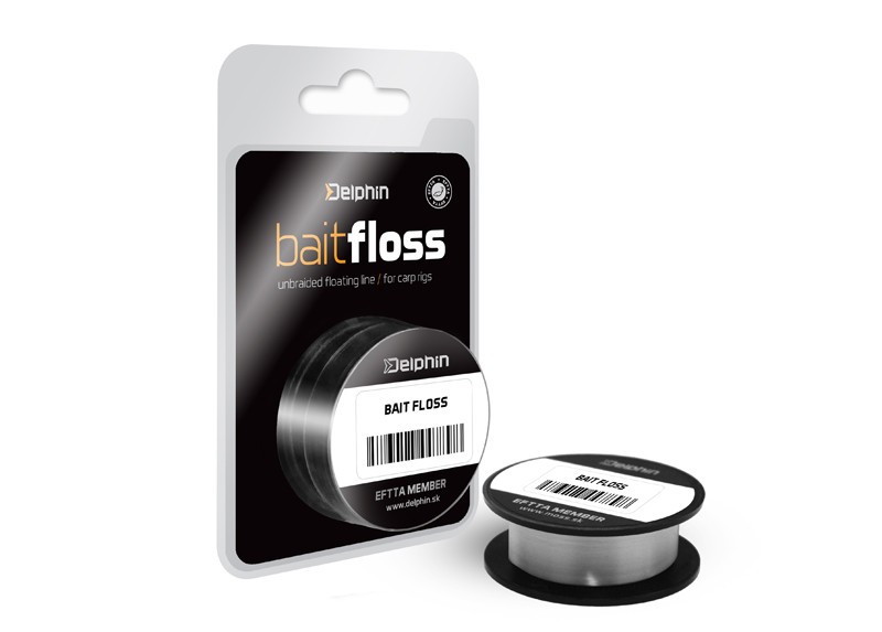 DELPHIN Zatavovací šňůrka na návazce HOOK LINE BAIT FLOSS 20lbs 20m bílá