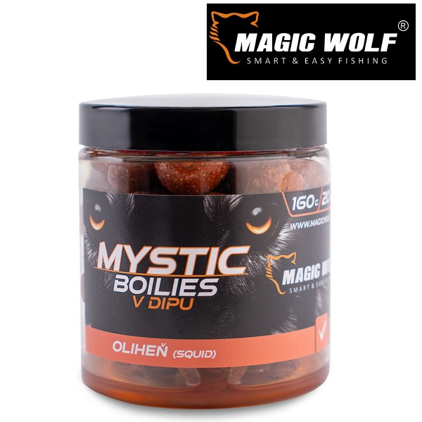Magic Wolf Mystic boilies v dipu Oliheň 20 mm 160g