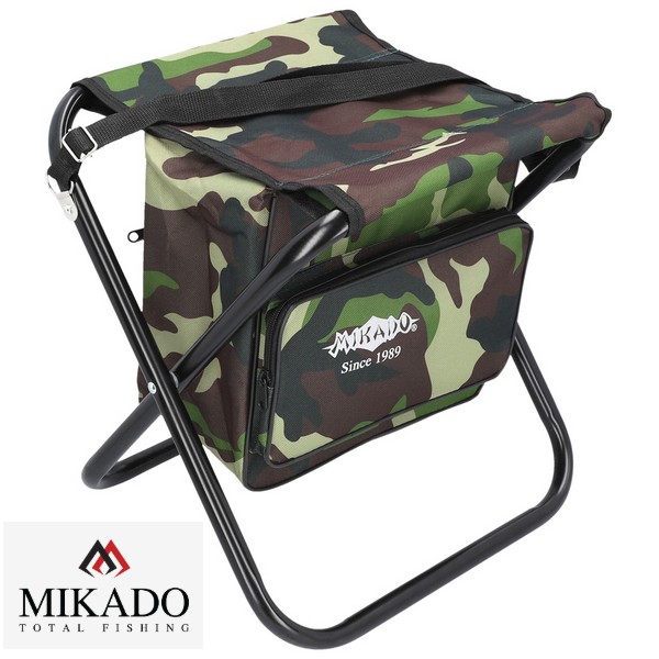 MIKADO Stolička Skládací S Batohem Kamufláž 