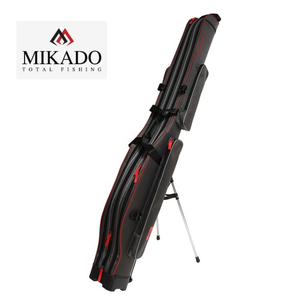 MIkado Pouzdro na pruty se stojanem 3komorový 160 cm Zesílený Šedý