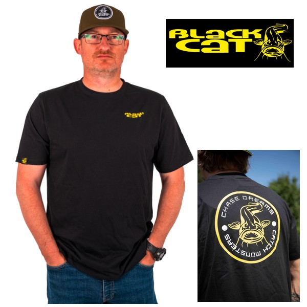 BLACK CAT Tričko Chase Dreams Black Tee