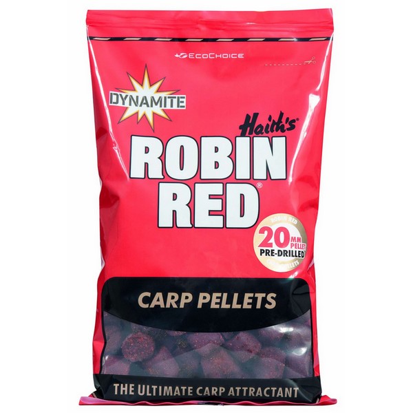 Dynamite Baits Pelety ROBIN RED® PELLETS PRE-DRILLED 20 mm 900 g