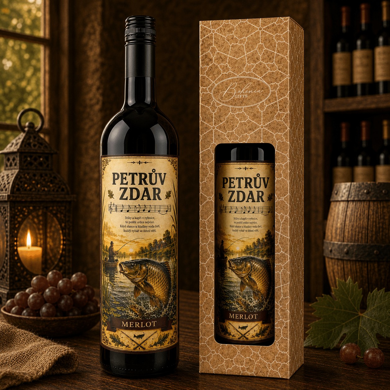 Dárkové víno 0,75 l – Merlot – Petruv zdar