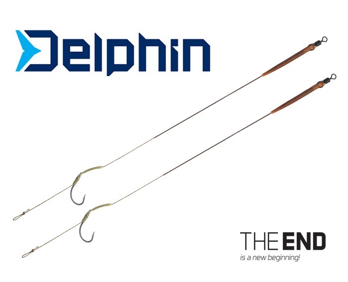 Návazec Delphin THE END Skin RIG / 2ks 20cm/25lbs/#6
