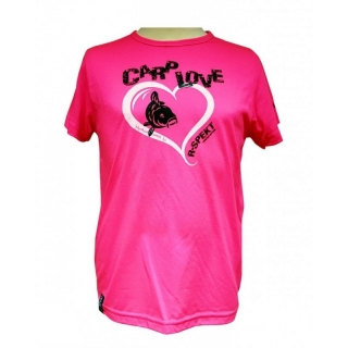 Dětské tričko pro rybáře CARP LOVE fluo pink R-SPEKT