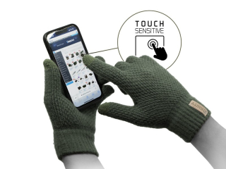 Pletené rukavice Delphin KNITY  ( pro dotykové telefony)