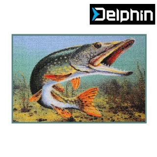 Rohož 3D štika - rohožka s rybou 60x40cm