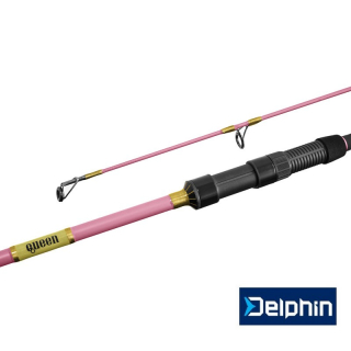 Dámský růžový kaprový prut Delphin QUEEN / 2 díly 360cm/3,00lbs