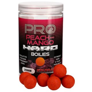 Boilies 20 mm STARBAITS Pro Peach & Mango Hard Boilies 200g
