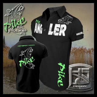 Tričko pro rybáře s límečkem Pike Angler HOTSPOT DESIGN 